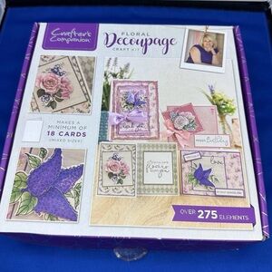NEW Crafter’s Companion Floral Decoupage Card Making Kit #23 Wedding Birthday